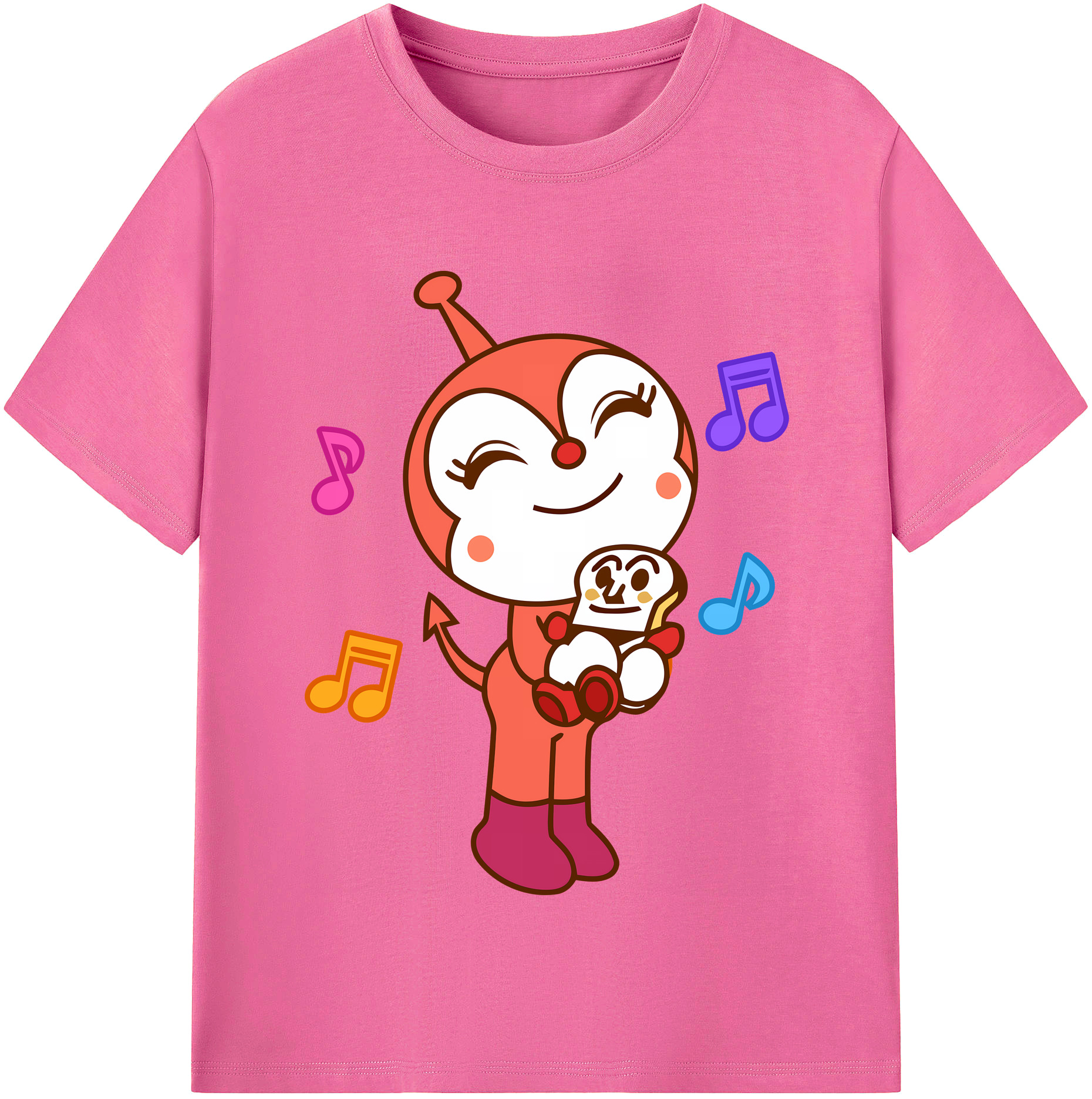 （画像用） アンパンマン Anpanman レディースカジュアルプリントTシャツ（綿100％）